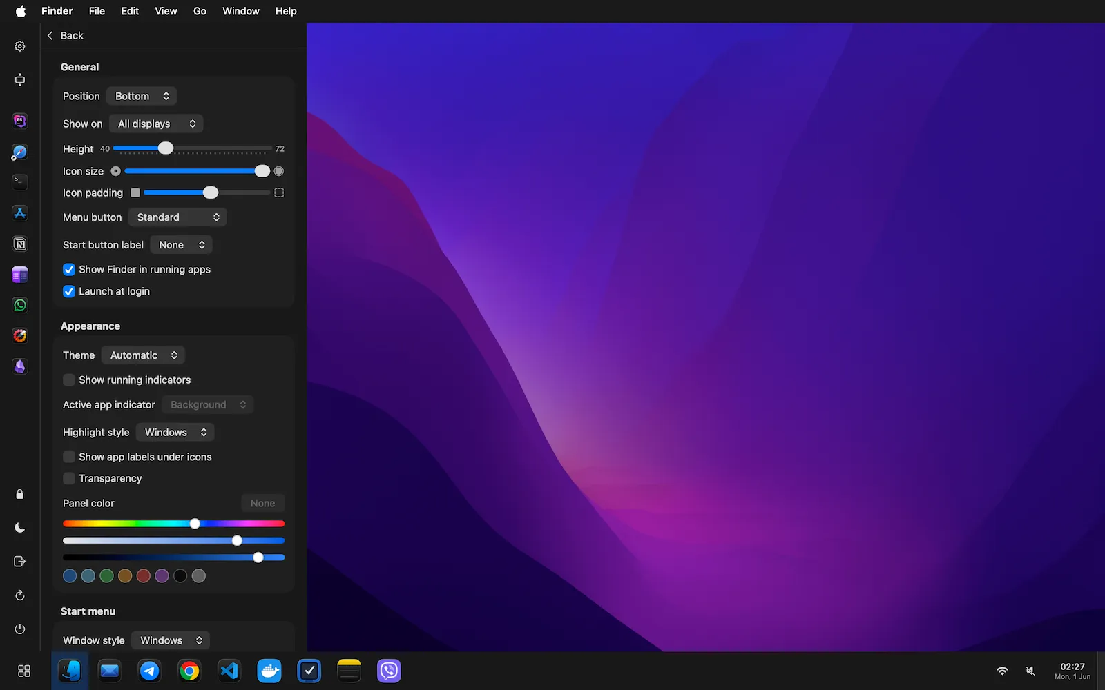 Make it yours — position, size, theme and highlight